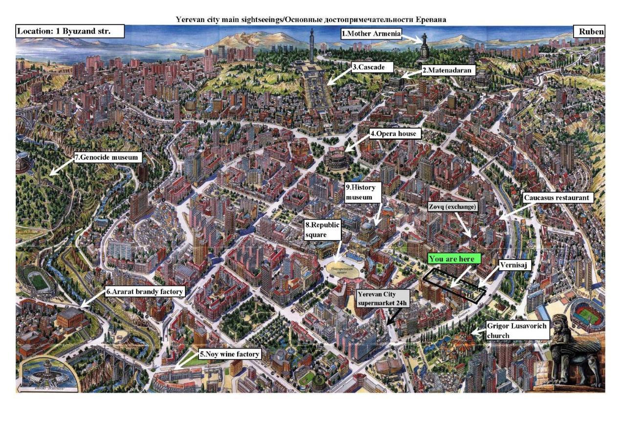 Vernisaj Apt At Republic Square & Ruben Tours Єреван Екстер'єр фото